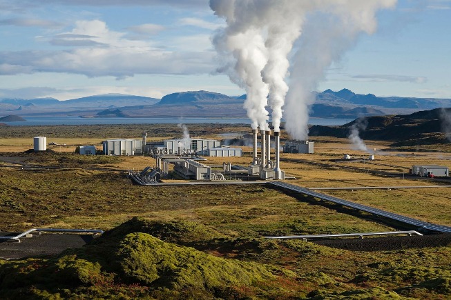 Planta de geotermia en Islandia
